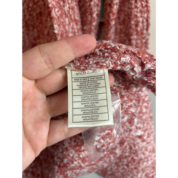 NWT Steve Madden Odetta Open Pocket Cardigan In Salmon Size Small - Picture 4 of 6